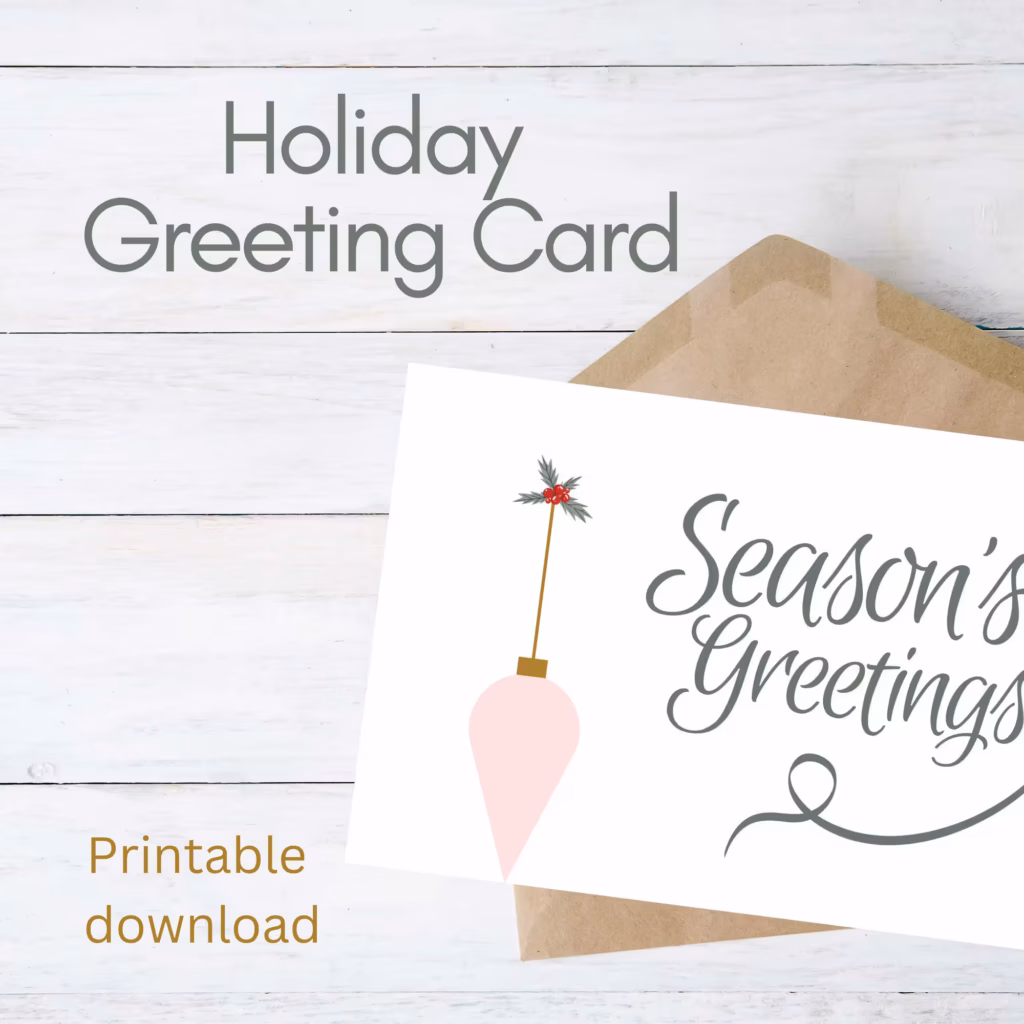 holiday greeting card for her