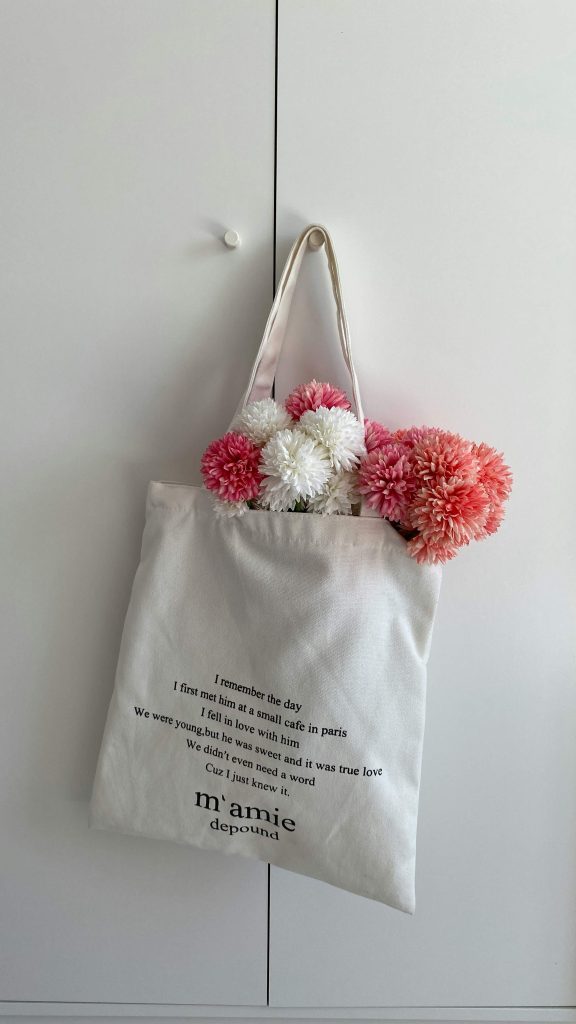 Reusable canvas shopping bags for reducing plastic waste at home