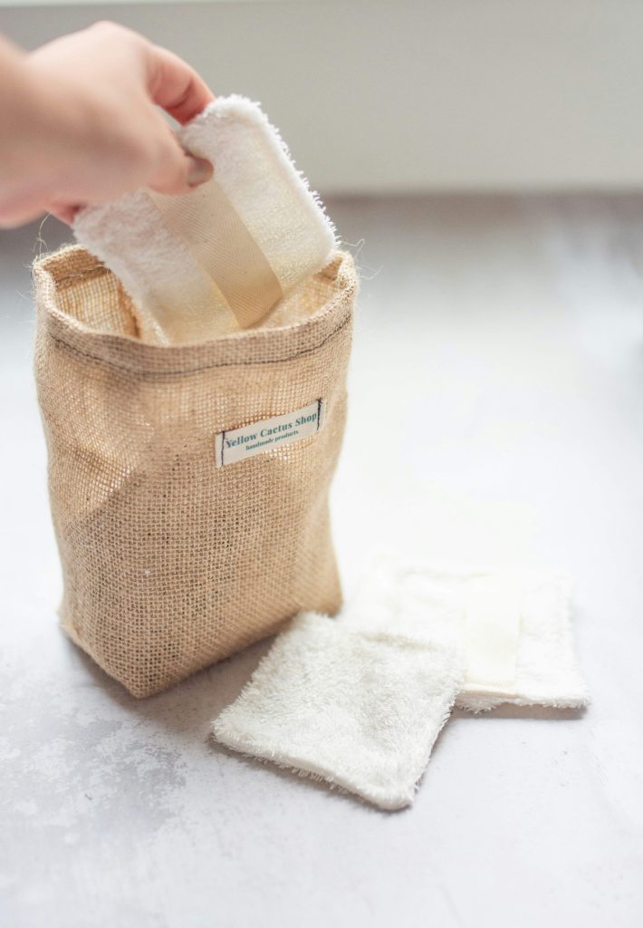 Reusable cotton rounds for sustainable personal care