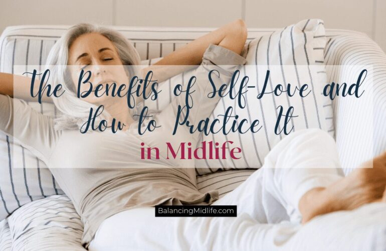 midlife woman relaxing as a benefit of self-love
