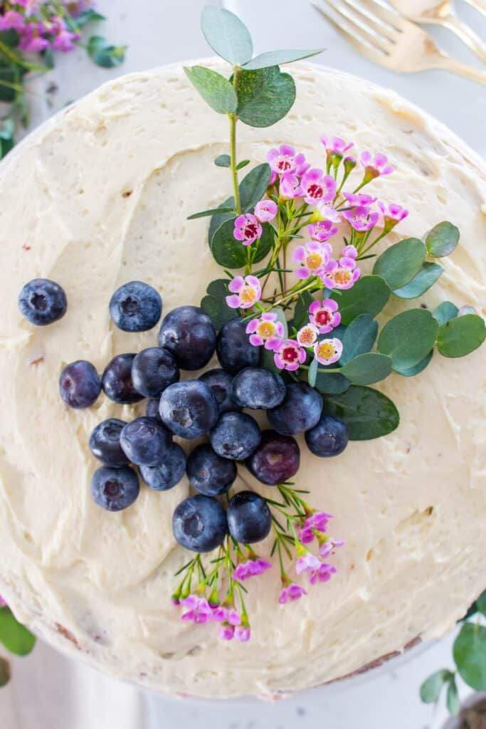 Blueberry lavender cake