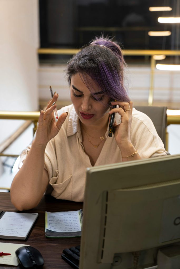 Woman struggling with self-doubt and fixed mindset thinking