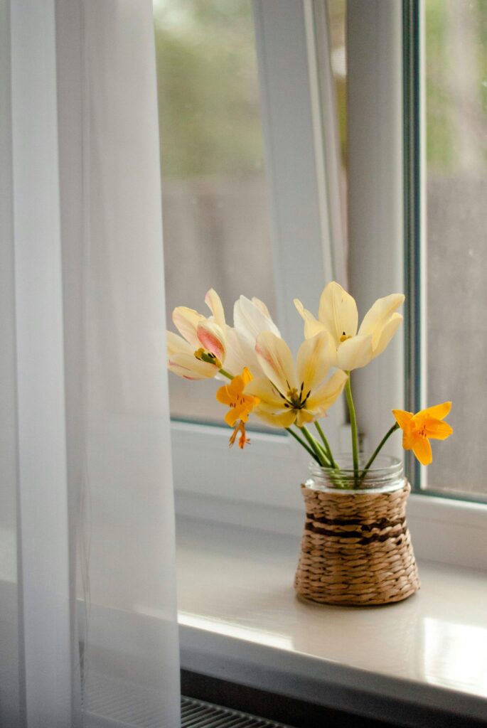 Fresh spring air coming through open windows in a bright home