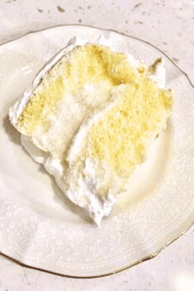 daffodil cake on plate