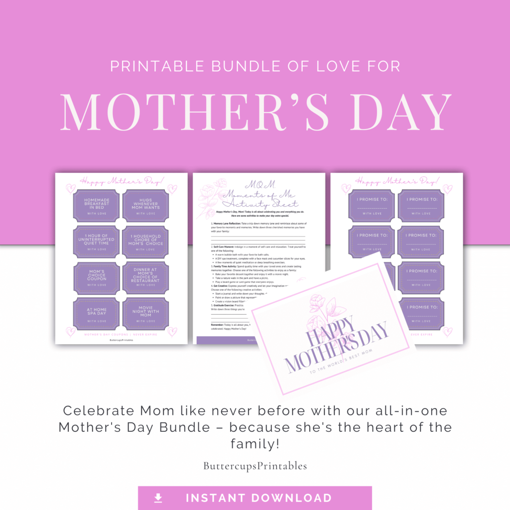 Printable Mother's Day bundle