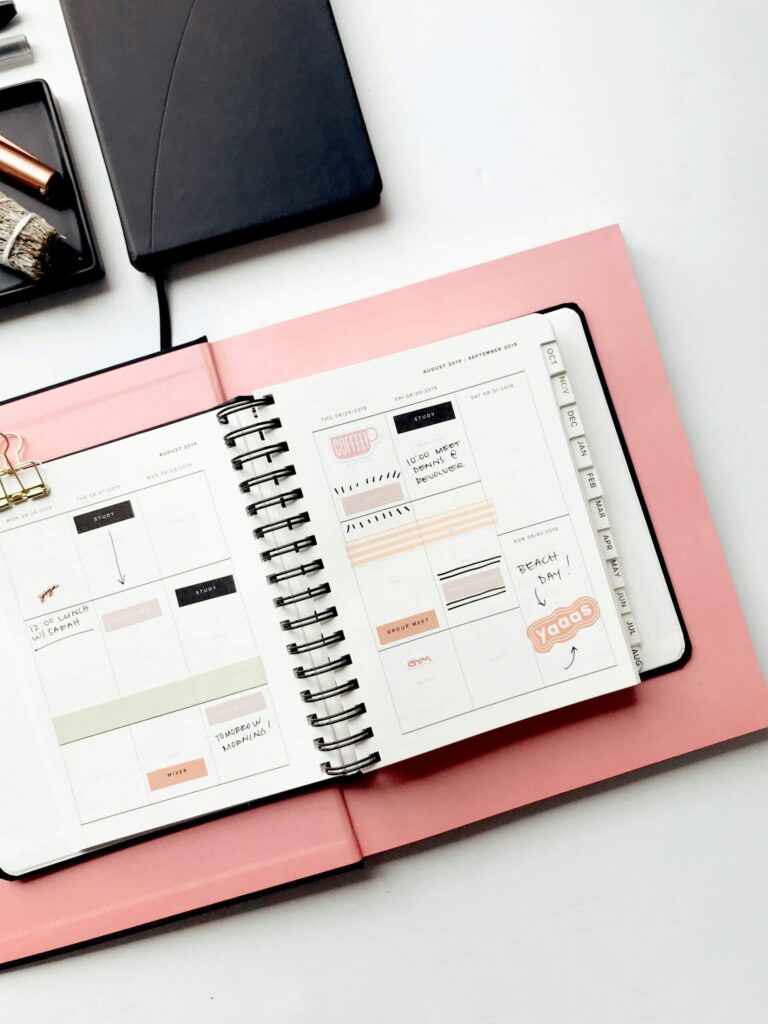 time block planner to help make time for yourself