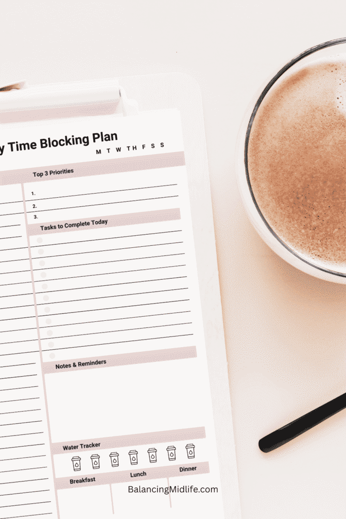 time block planner to help make time for yourself