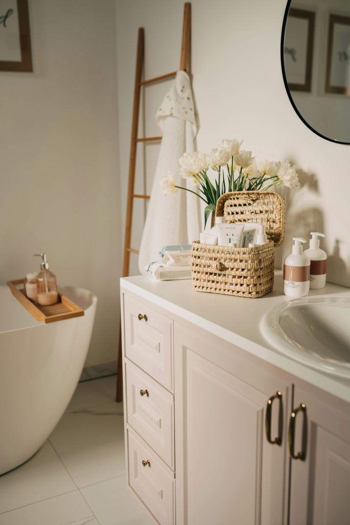 relaxing spa set up in bathroom for a restful summer adult acitigy