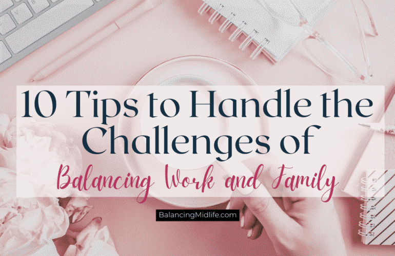 planner and laptop to help manage the challenges of work life balance