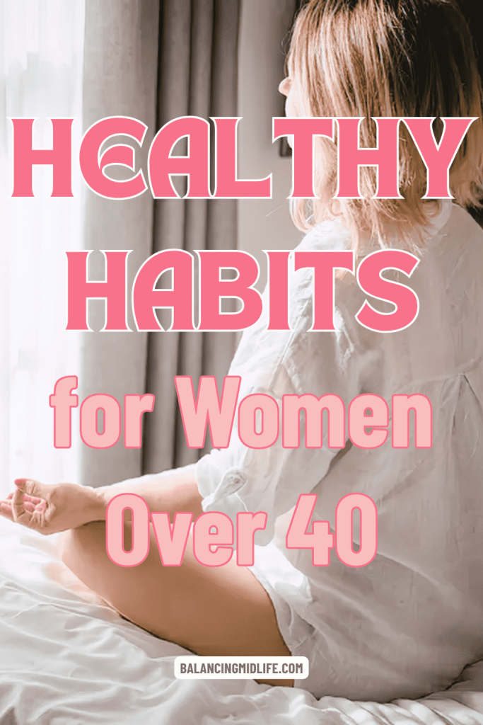woman meditating representing a healthy habit