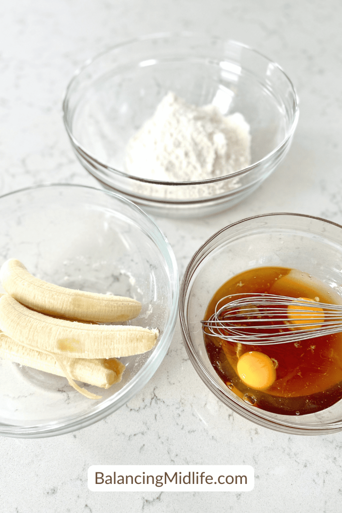 ingredients to make simple banana bread