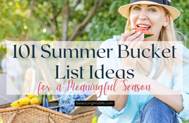 Summer bucket list ideas for midlife women enjoying a picnic
