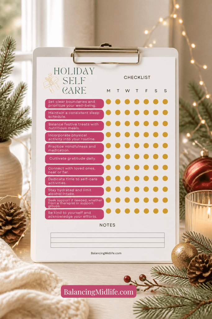 holiday self-care checklist 