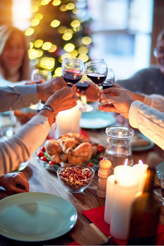 Family and friends enjoying a relaxed holiday gathering together