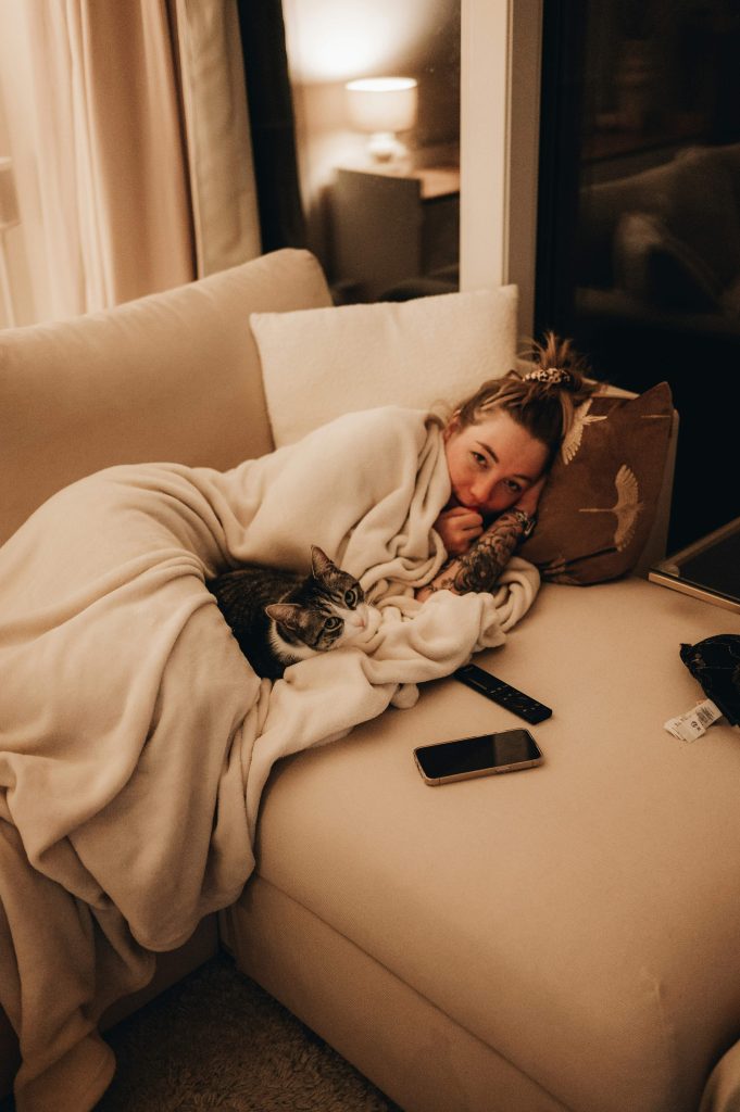 woman resting as self-care for mental health
