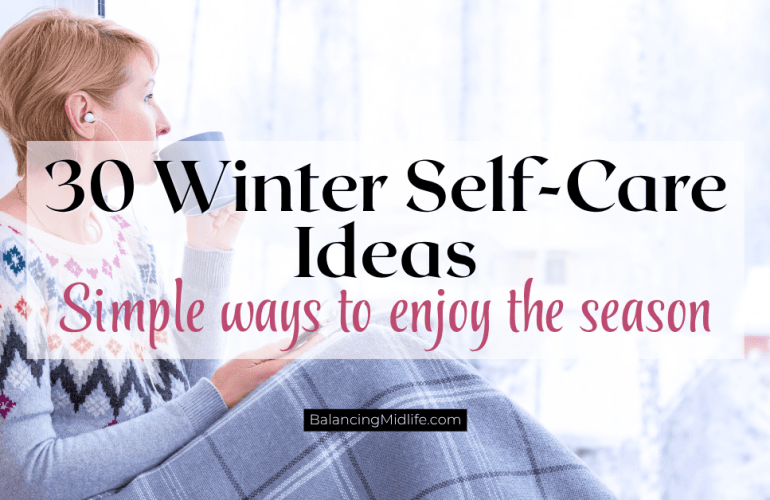 Woman enjoying coffee under a cozy blanket during winter