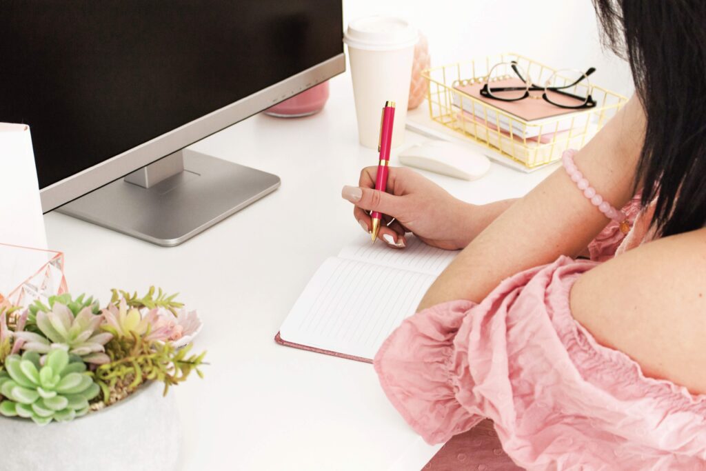 woman writing
