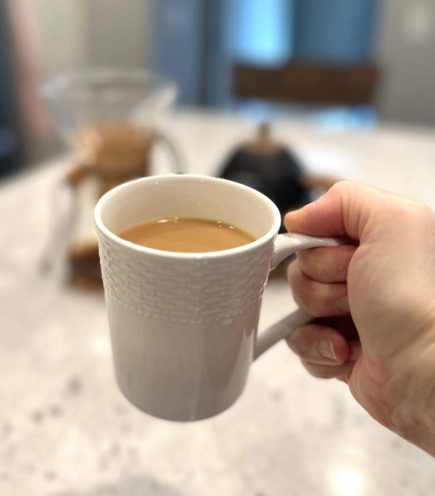 vanilla coffee in a mug