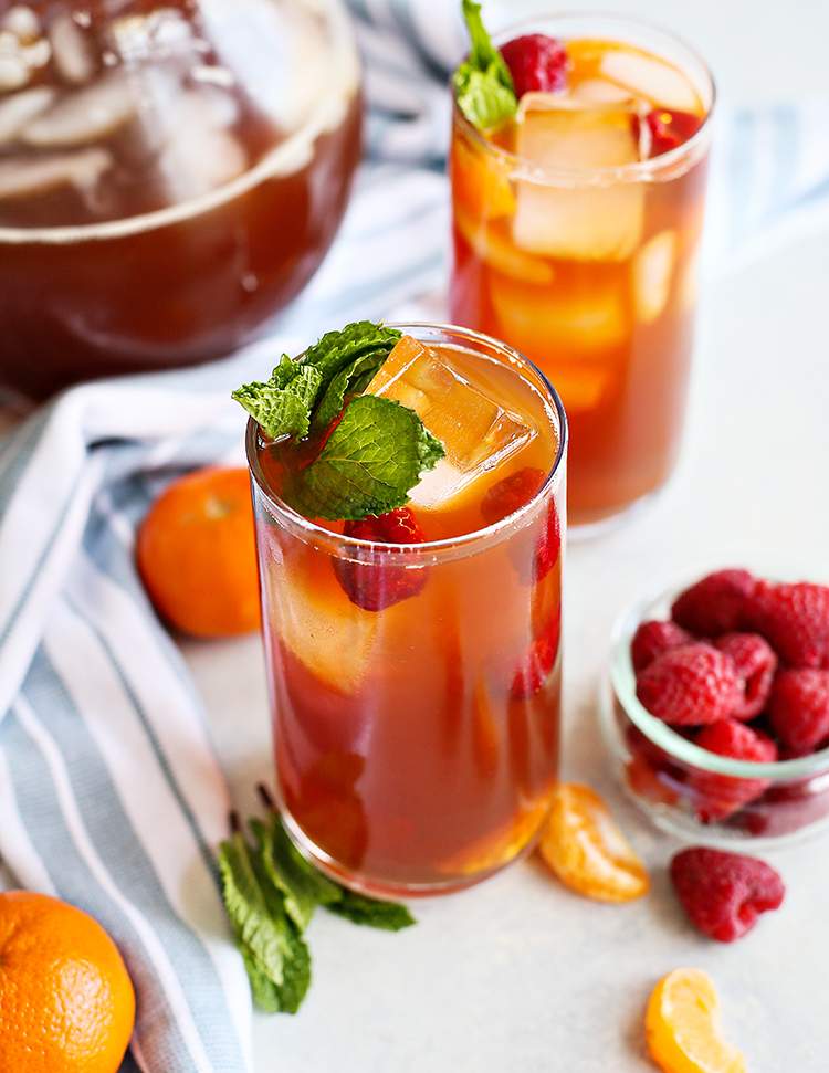 tangerine raspberry iced tea