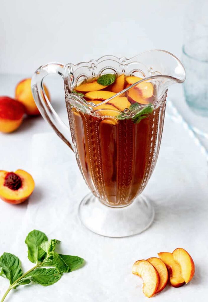 peach roiboss iced tea