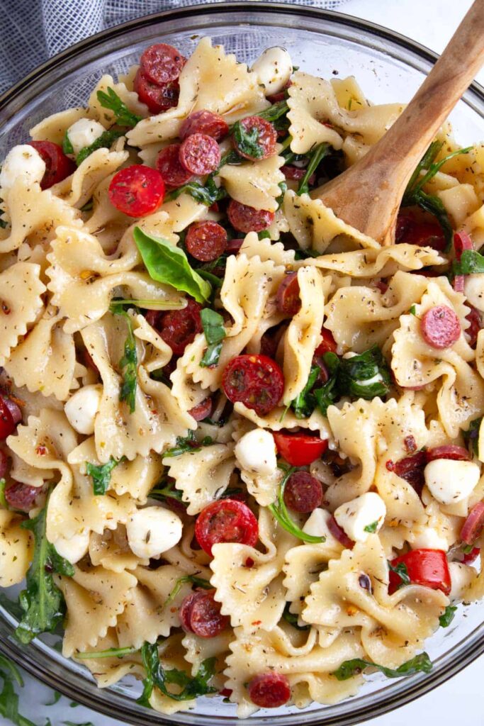 hot honey pasta salad