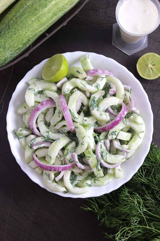 creamy cucumber salad