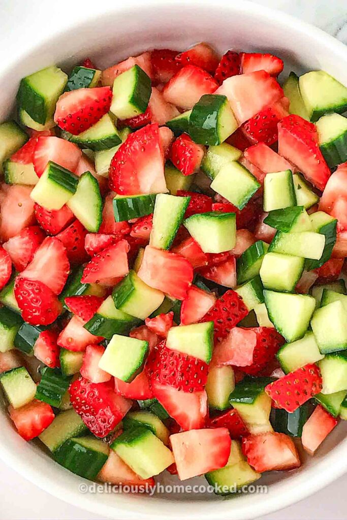 strawberry cucumber salad - easy summer salads