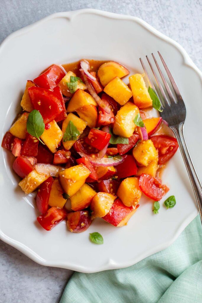 calabrian peach salad - easy summer salads