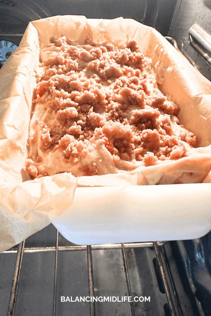 fresh strawberry bread in the oven