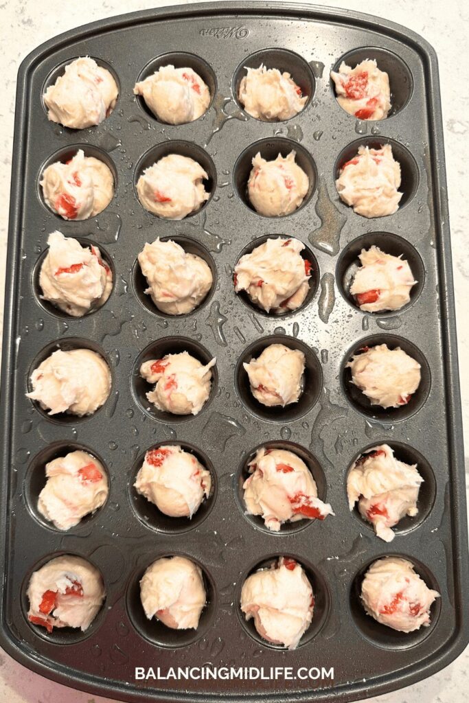 mini strawberry muffins