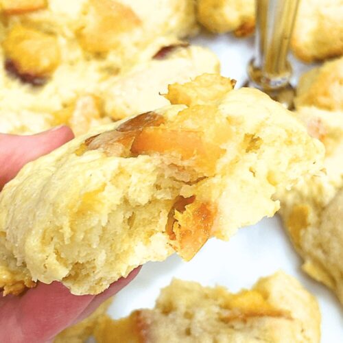 baked peach scone