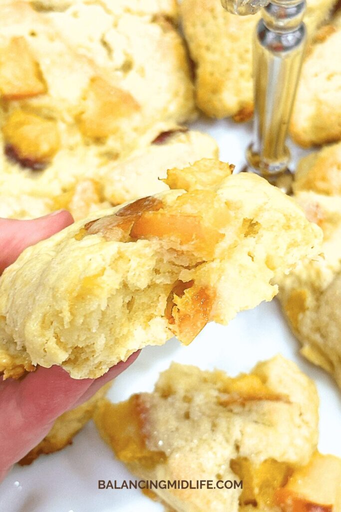 baked peach scone
