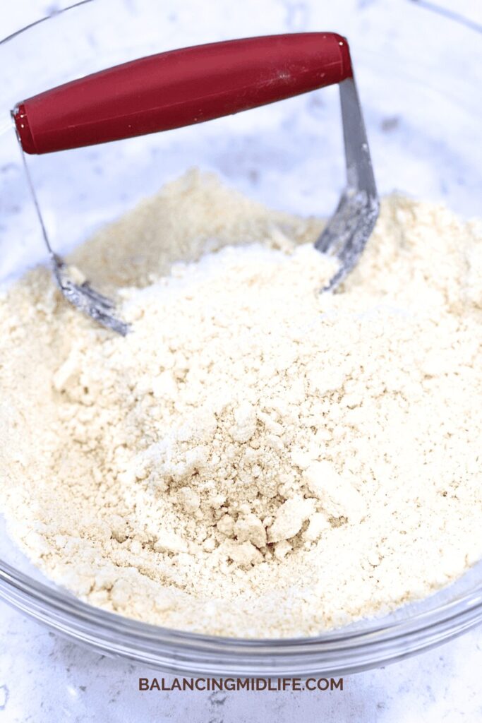 dry ingredients for peach scones recipe
