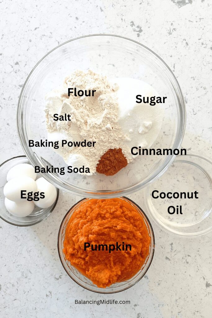 ingredients for pumpkin bar recipe