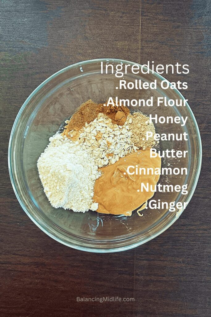 ingredients for gingerbread energy balls
