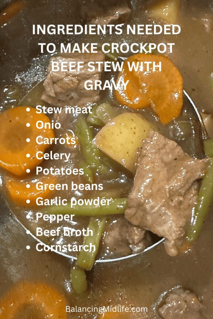 ingredients to make crockpot beef stew
