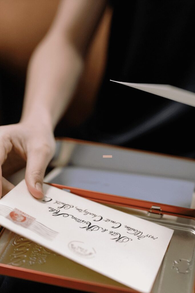 woman holding a sentimental letter  