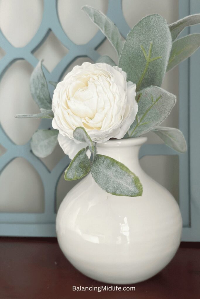 white flower in a vase